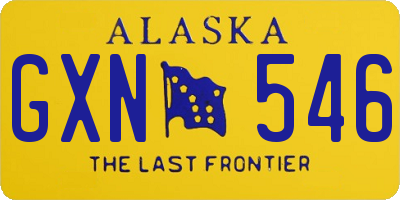 AK license plate GXN546