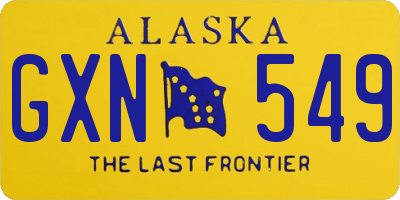 AK license plate GXN549