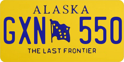AK license plate GXN550