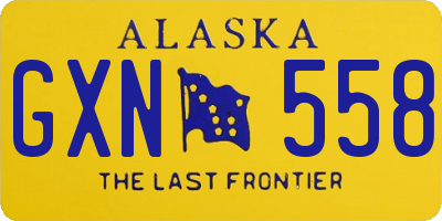 AK license plate GXN558