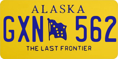 AK license plate GXN562