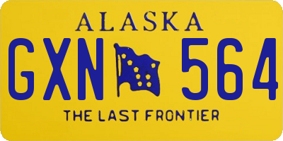 AK license plate GXN564