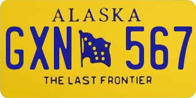 AK license plate GXN567