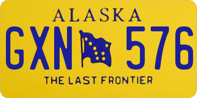 AK license plate GXN576