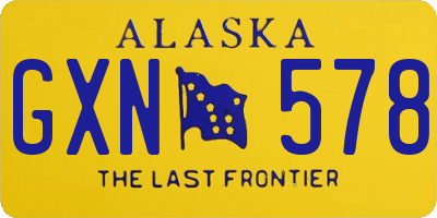 AK license plate GXN578