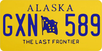 AK license plate GXN589