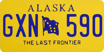 AK license plate GXN590