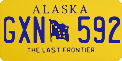 AK license plate GXN592