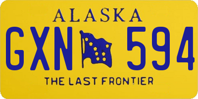 AK license plate GXN594