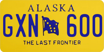 AK license plate GXN600