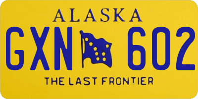 AK license plate GXN602