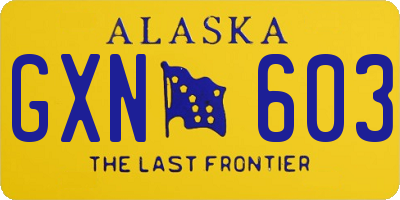 AK license plate GXN603