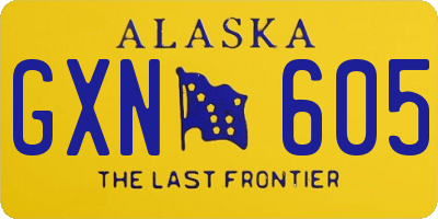 AK license plate GXN605