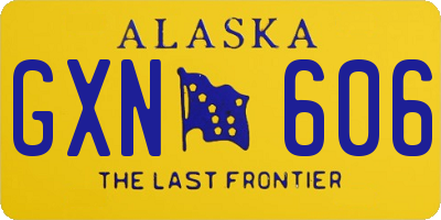 AK license plate GXN606