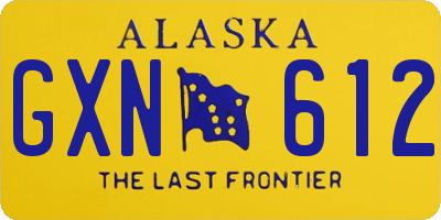 AK license plate GXN612