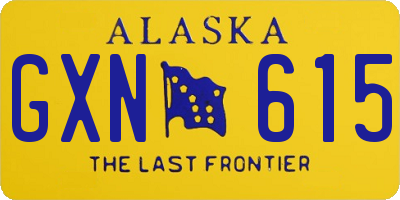 AK license plate GXN615
