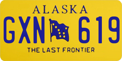 AK license plate GXN619