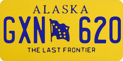 AK license plate GXN620