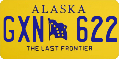 AK license plate GXN622