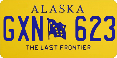 AK license plate GXN623