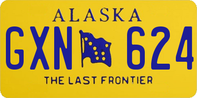 AK license plate GXN624