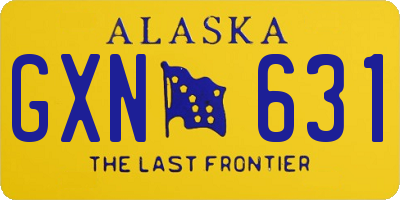 AK license plate GXN631