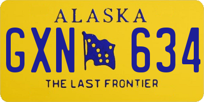 AK license plate GXN634