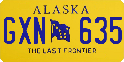AK license plate GXN635