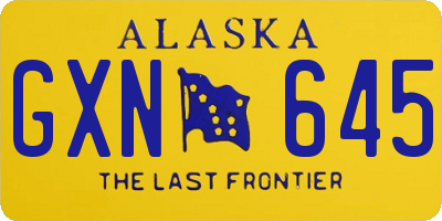 AK license plate GXN645