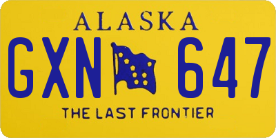 AK license plate GXN647