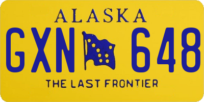 AK license plate GXN648