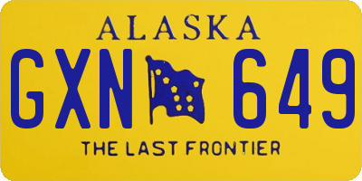 AK license plate GXN649