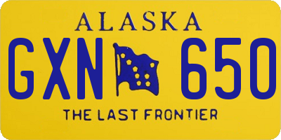 AK license plate GXN650