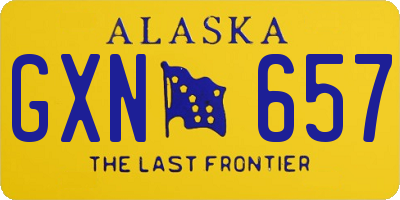 AK license plate GXN657