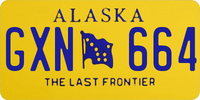 AK license plate GXN664