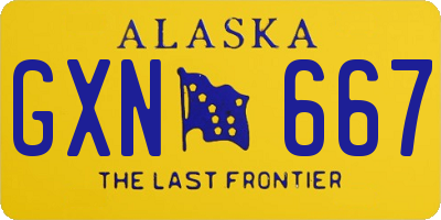 AK license plate GXN667