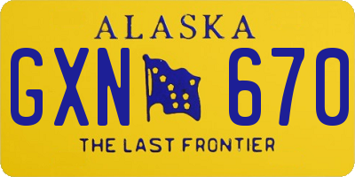 AK license plate GXN670