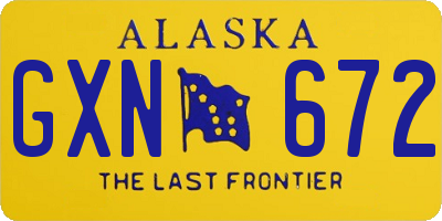 AK license plate GXN672