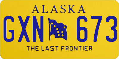 AK license plate GXN673