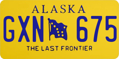 AK license plate GXN675