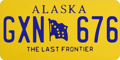 AK license plate GXN676