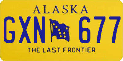 AK license plate GXN677