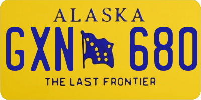 AK license plate GXN680