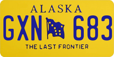 AK license plate GXN683
