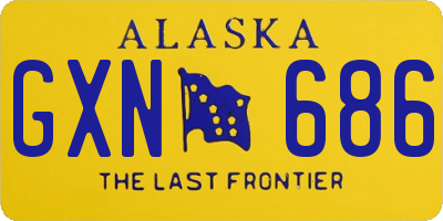 AK license plate GXN686