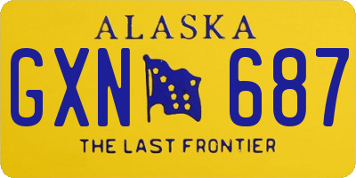 AK license plate GXN687