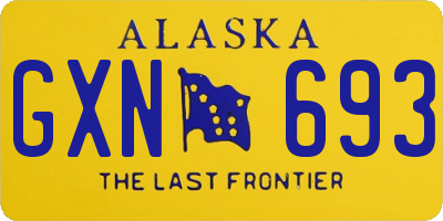 AK license plate GXN693