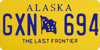 AK license plate GXN694