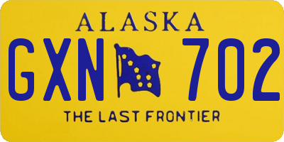 AK license plate GXN702