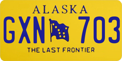 AK license plate GXN703